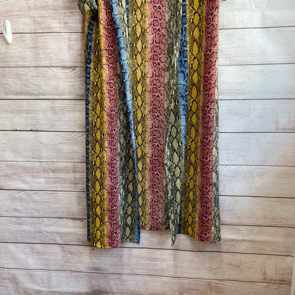 LUPEE COLORFUL SNAKESKIN‎ PRINT KIMONO/DUSTER - Picture 4 of 8